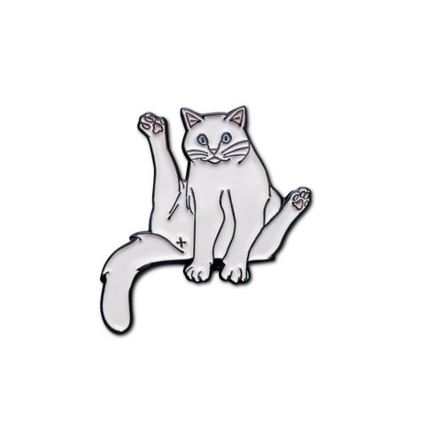 Emaille Pin "Zittende Kat"