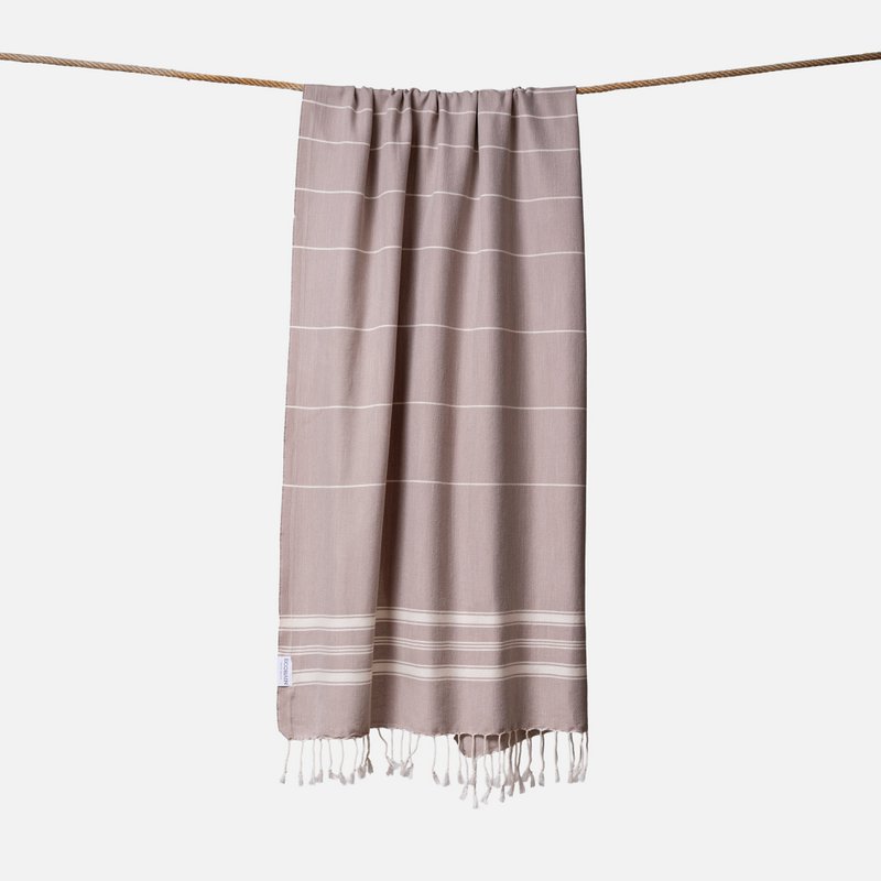 Ecobain håndklæde "New Classic" | Dusty Pier (Taupe)