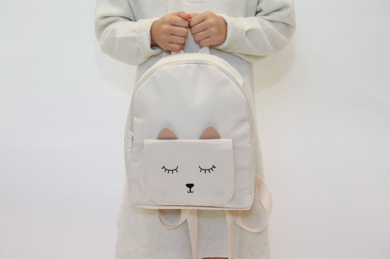 Little Kitten MINA Children's Backpack — Beige | Yuko B.