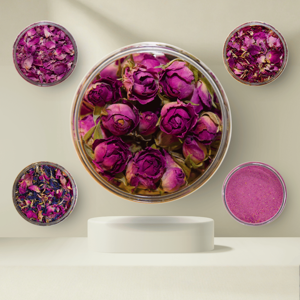Damas - Fleurs séchées comestibles avec arôme de rose | B2B