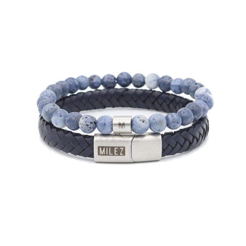 Women's Bracelet Set 'Blue Bliss' - silver