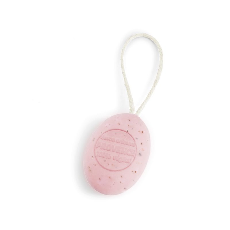 Oval soap on rope Rose 200g