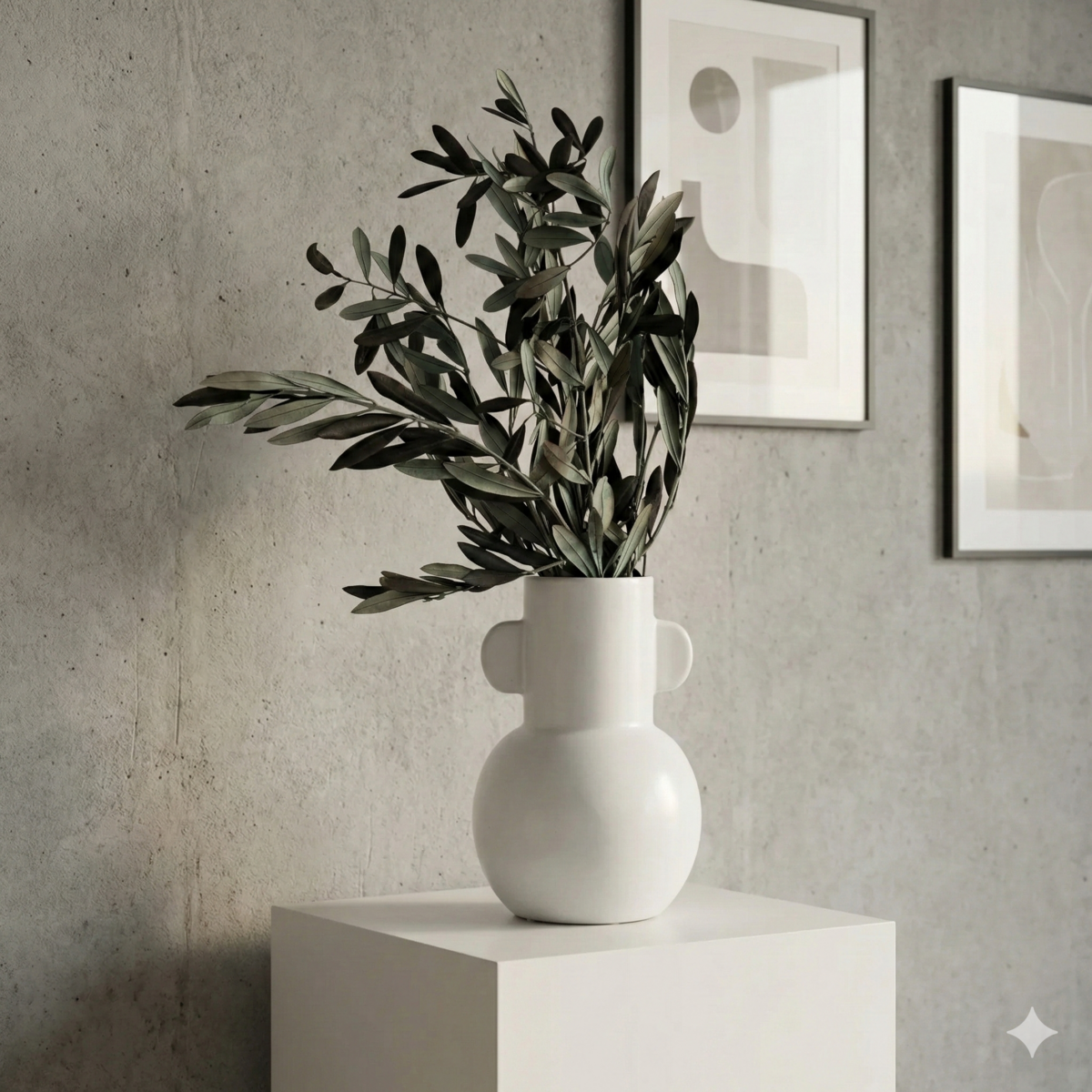 Preserved olive branches green from Italy