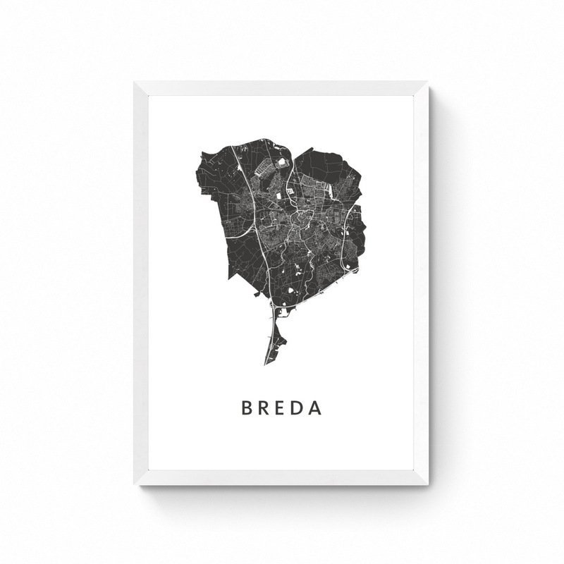 Plakat z mapą miasta Breda