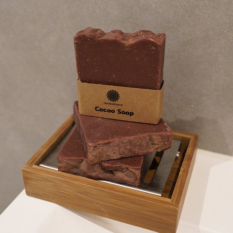 Badhandschoen van geitenhaar met cacaozeep