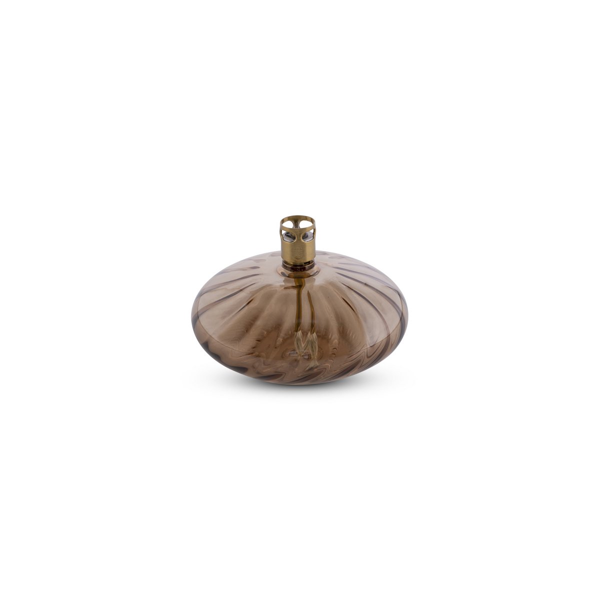 Olielamp Disc elegant champagne brass S
