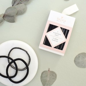 Large elastics x9 black