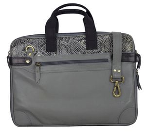 Sunsa women's laptop bag. Sustainable handbag made from leftover leather. The colorful women's bag is a unique business bag. Upcycled leather bag with extra shoulder strap. Cross body office bag for laptops or tablets up to 15.6 inches and suitable f...