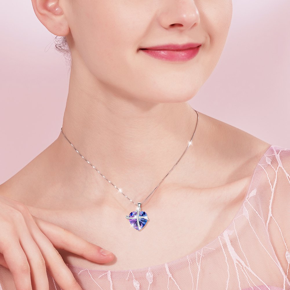 Collar Corazón Púrpura