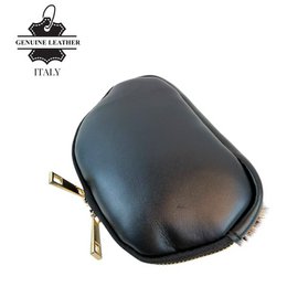 Italian Leather Purse with Fur and Animal Print 10002