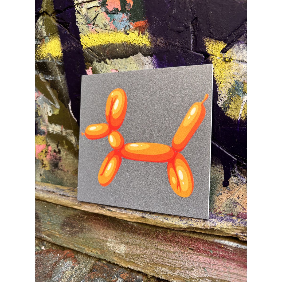 Forex tegeltje 10x10cm - Ballonhond - #101030402