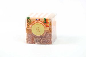 Fruitgeleimix: ananas, abrikoos en mandarijn (doos van 180 g)