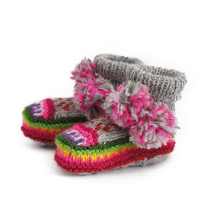 Colorful baby shoes, soft colors