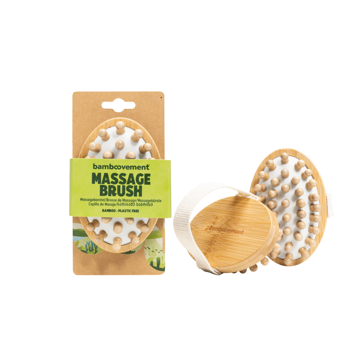 Bamboo Massage Brush | Body & Dry Brushing | Plastic-Free