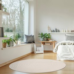 Rundt designertæppe med skulpturel effekt CLEO