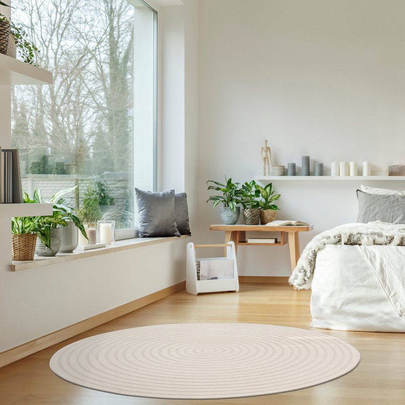 Rundt designertæppe med skulpturel effekt CLEO
