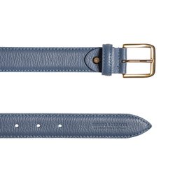 RB4023P | Women's Belt Made in Italy in Genuine Dollar Grained Leather. Buckle in shiny gold finish. Aviation color. Dimensions: 115 x 3.0 x 0.5 cm (waistline 100 cm)
