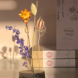 Droogbloemen doosje '(droog-) bloemetje voor jou'