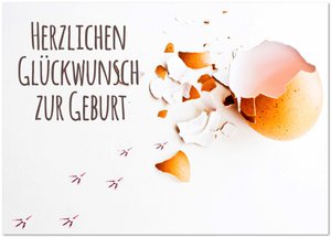 Postkarte "Herzlichen Glückwunsch zur Geburt"