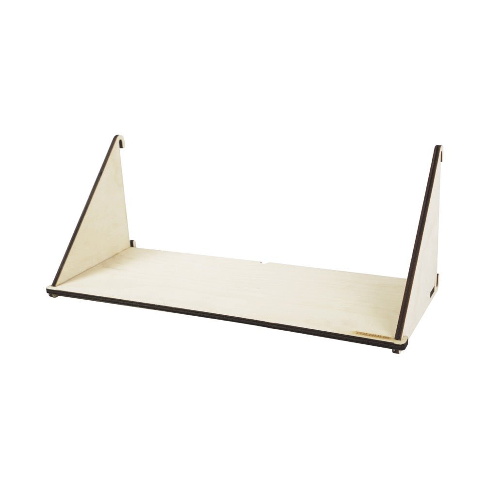 Ekologiczny wieszak ścienny FENCY - półka laserowa podwójna (39x16 cm)