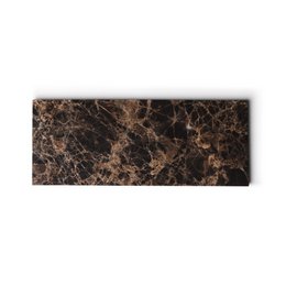 Marmorbakke rektangel S brun 10x25cm