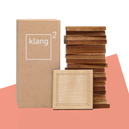 Wooden game collection with maple wood pieces and box