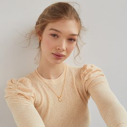 Necklace Tul with mountain crystal gold
