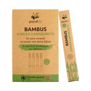 Children's bamboo toothbrushes | 1 or 4 pack
