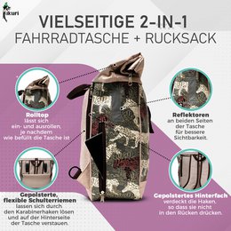 Kombination af cykelpose / rygsækbagageholder - dyr