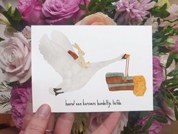 Postkort - hurra, et helt nyt bundt af kærlighed