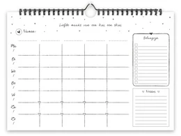 Fyllbooks Familienplaner A4 – Dateless – Schwarz und Weiß