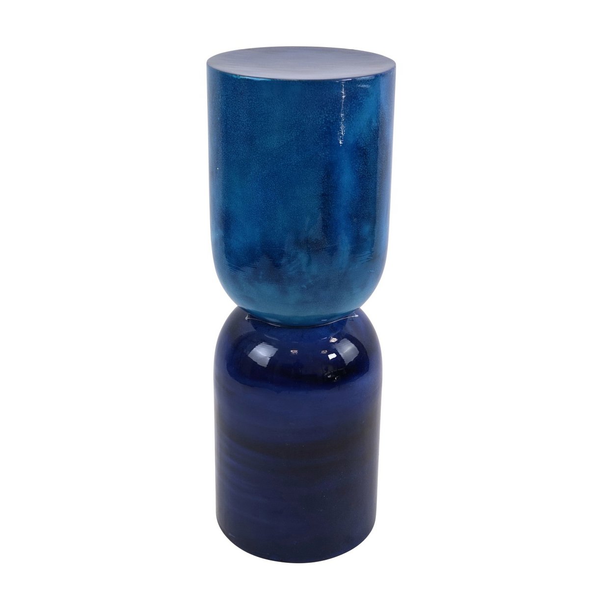 Colonne Marea, bleu, métal, émaillé, 32x32x91 cm