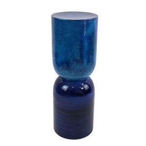 Column Marea, blue, metal, enamelled, 32x32x91 cm