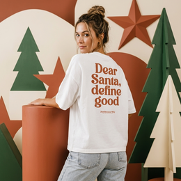 Weihnachts-T-Shirt für Damen: Lieber Weihnachtsmann, definiere gut