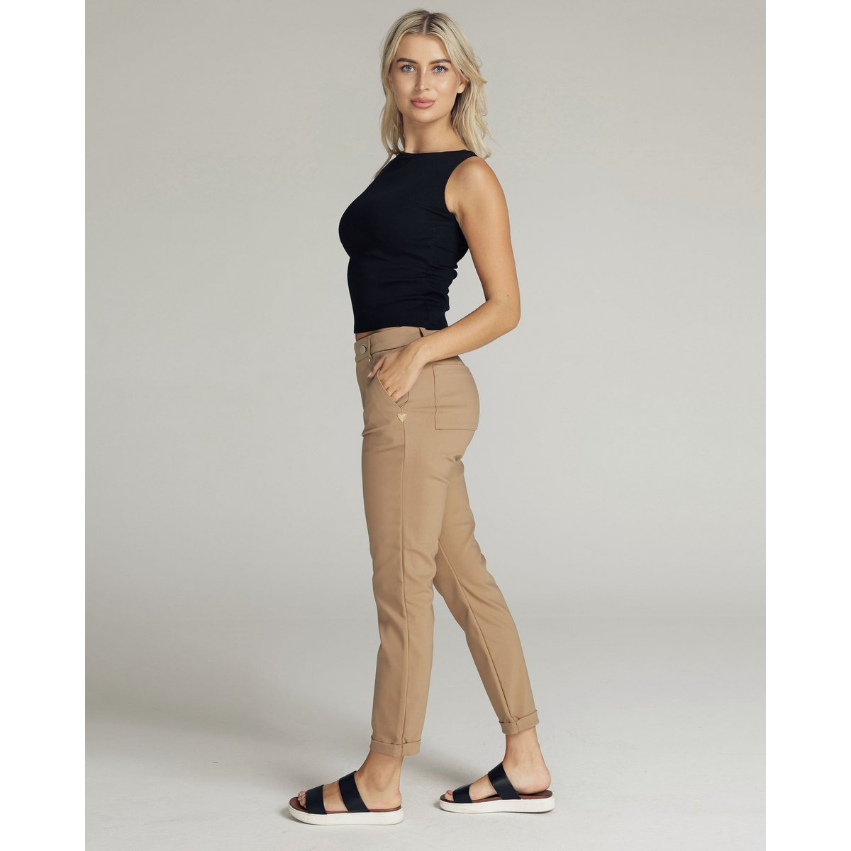 Champagne Chino Mid-Rise | Verena