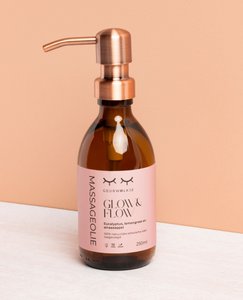Natural massage oil - Glow & Flow - 250, 500 and 1000 ML - Recommended retail price €19.95/€27.95/€39.95