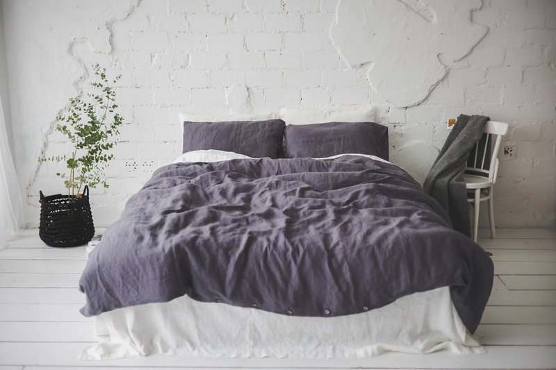 Linnen beddengoedset voor VK/EU in verschillende kleuren en maten