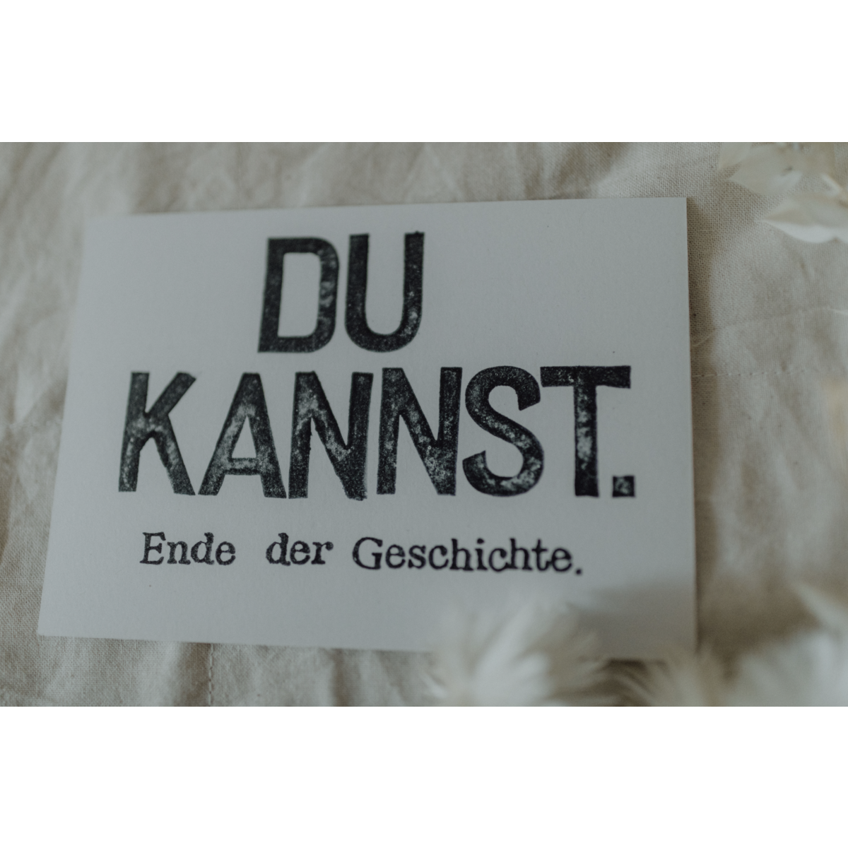 Stemplet postkort "Du kannst"