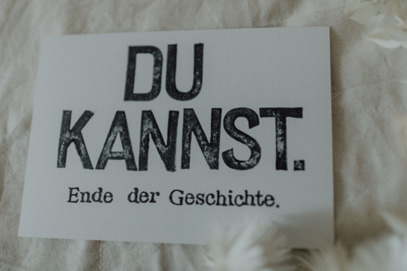 Stemplet postkort "Du kannst"