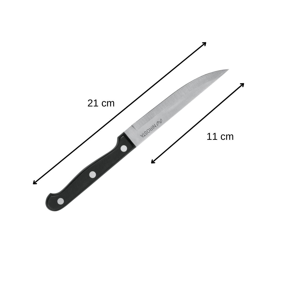 Set of 4 Nirosta Mega steak knives 21 cm