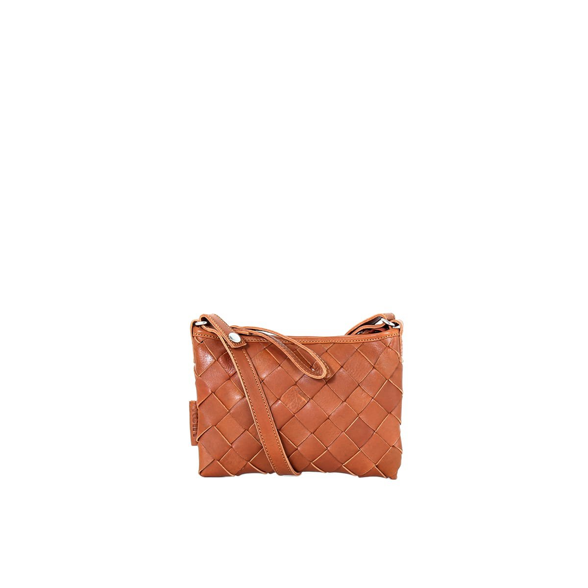 Toarie Geweven Clutch Klein Cognac