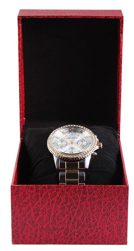 Watch folding box, cardboard, red, 7.5 cm x 9 cm x 11 cm