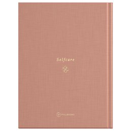 Fyllbooks Tagebuch für Selbstpflege – Leinenrosa mit Goldfolie