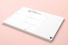 Weekplanner A4 - Planner - Dagplanner - Deskplanner - Familieplanner - Gezinsplanner - Planner Organizer - - Stippen - Afscheurbaar - 50 vel