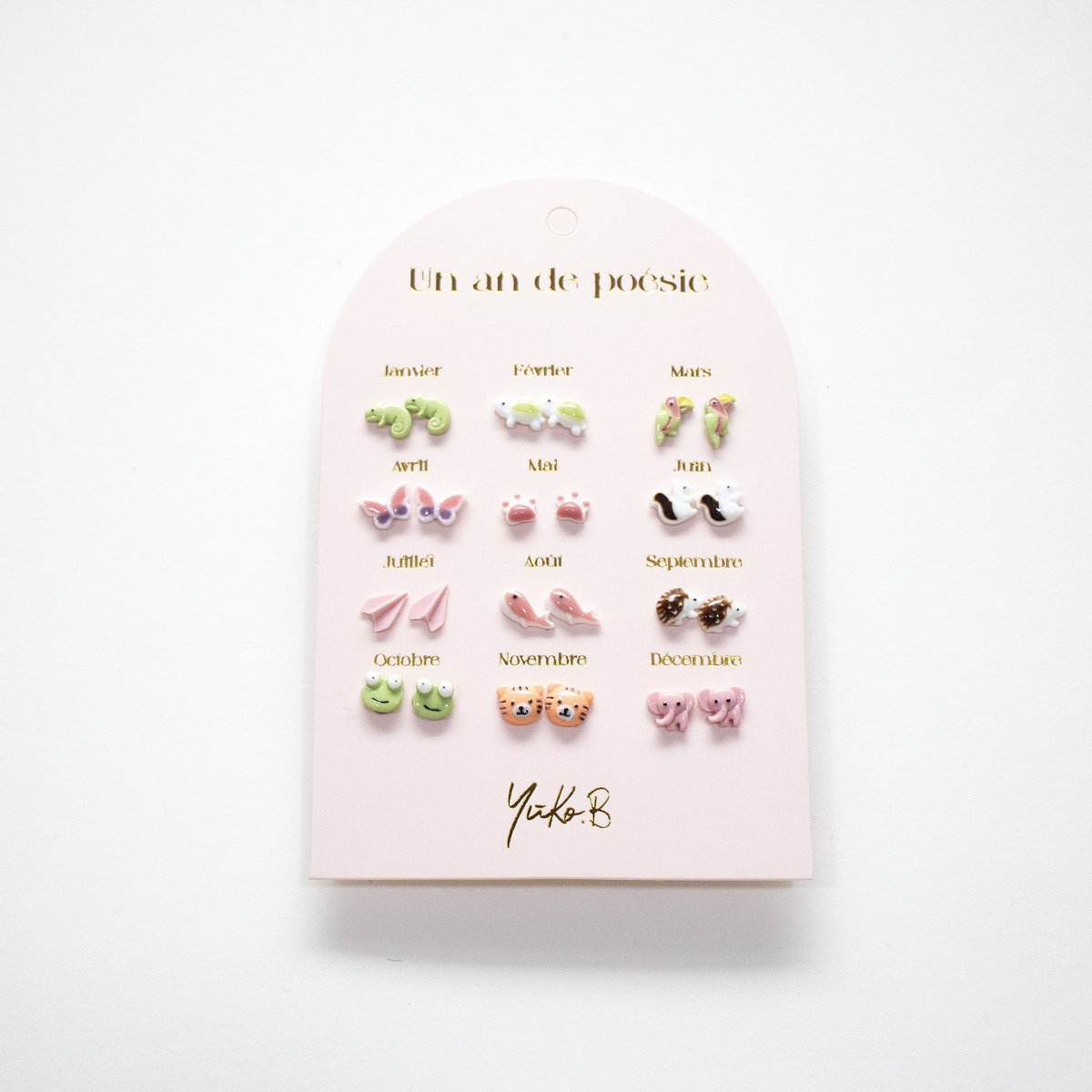 Box of 12 Steel Earrings — A Year of Jungle Poetry