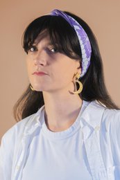 Sciarpa a fascia “Il portagioie viola”