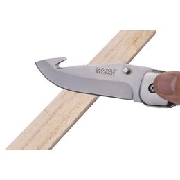 Jagtkniv æske med sort læder etui - Pakka træ håndtag - 10,5 cm klinge
