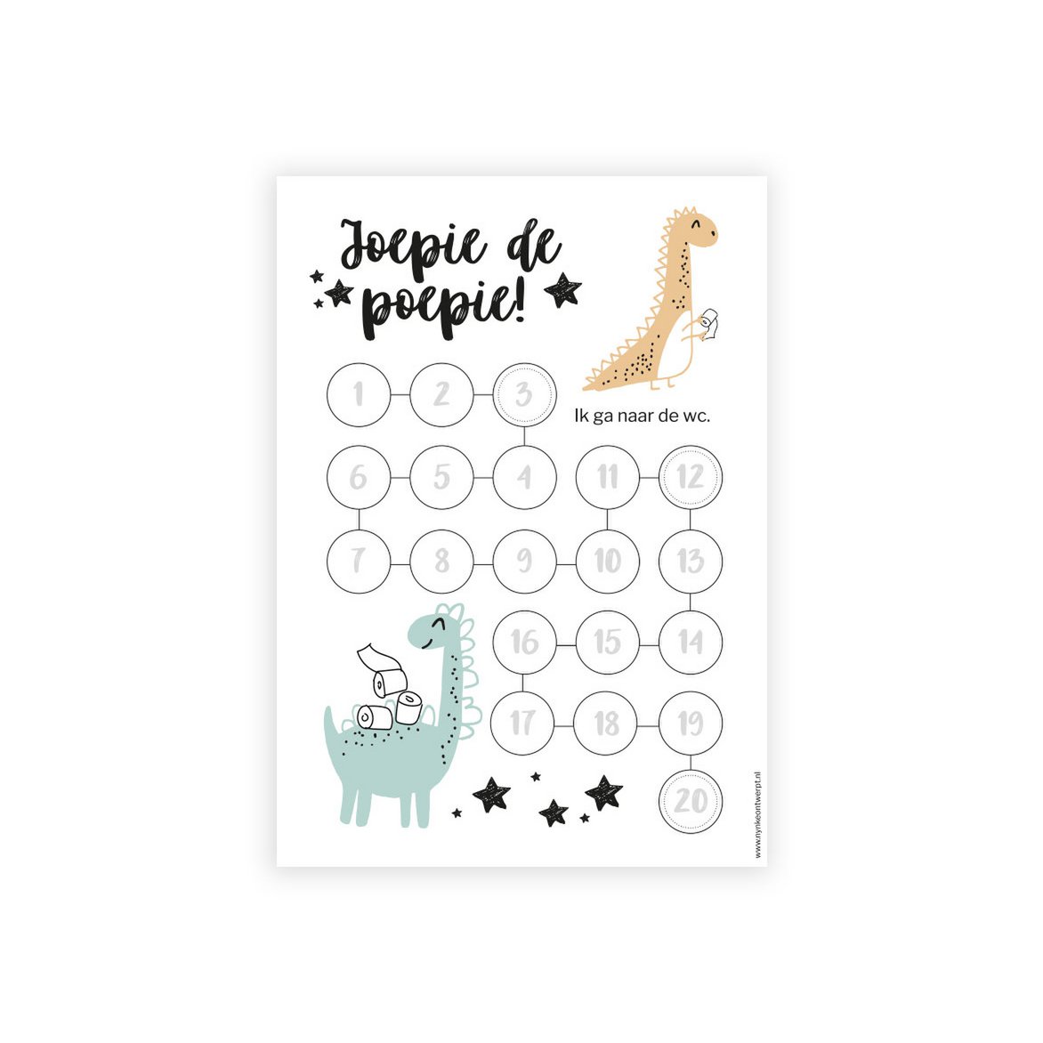Countdown calendar A4 | Toilet training boy
