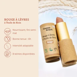 Organic lipstick with castor oil