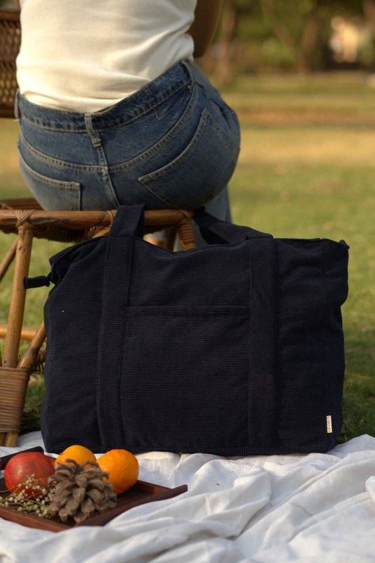 Mulepose | Corduroy lommer Velcro Laptop Slot Sort